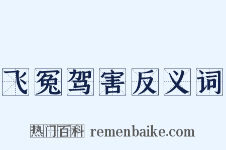飞冤驾害反义词是什么意思的图片